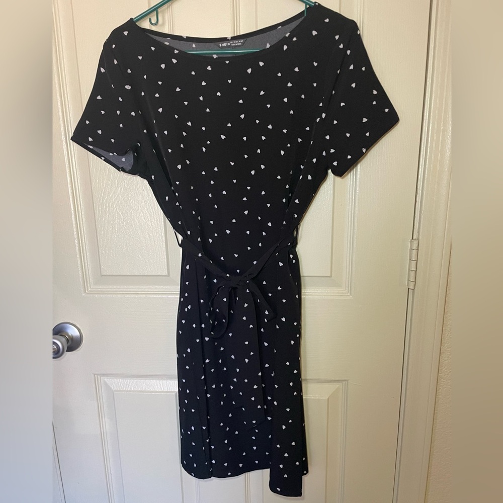 Shein short sleeve dress with belt